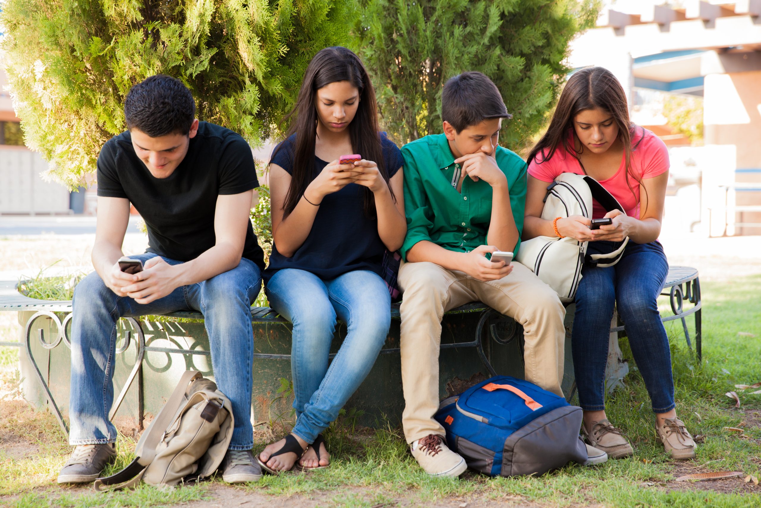 Student distracted by phone while studying due to digital addiction