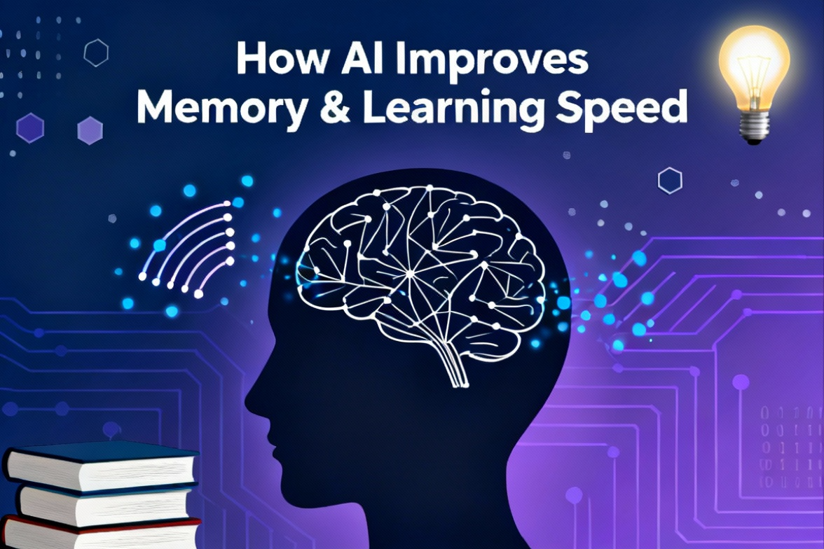 AI improves memory using smart learning tools for students.