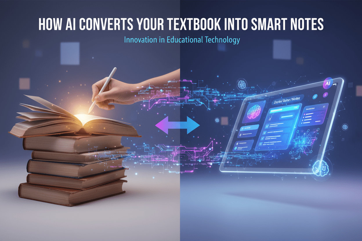 How AI Converts Your Textbook Into Smart Notes