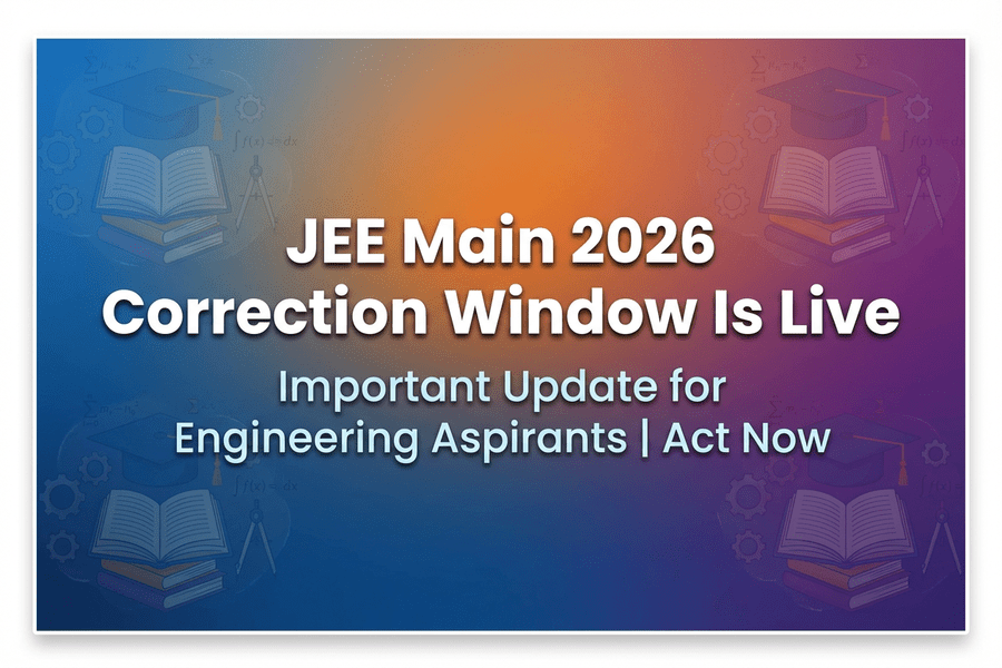 JEE Main 2026 Correction Window Is Live JEE Main 2026 Correction Window Is Live
