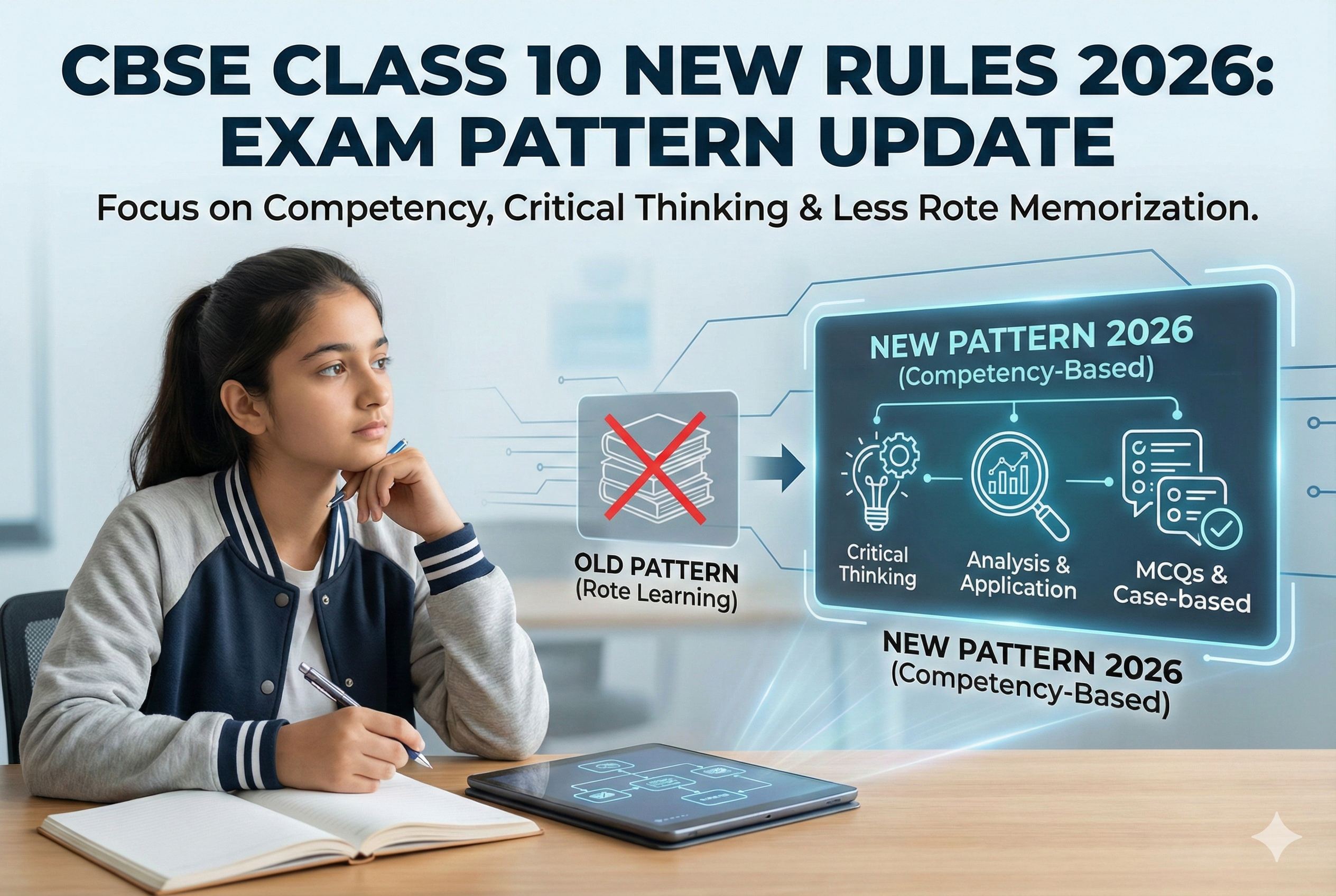 CBSE Class 10 New Rules 2026 explained with section-wise exam format chart