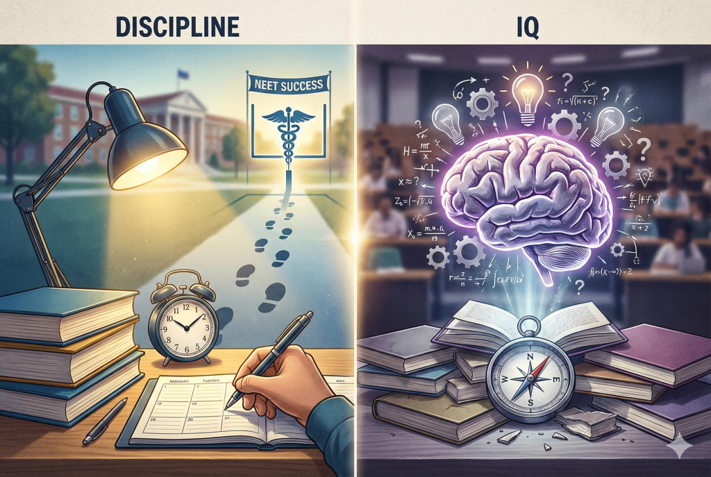 discipline vs iq for neet aspirants study routine