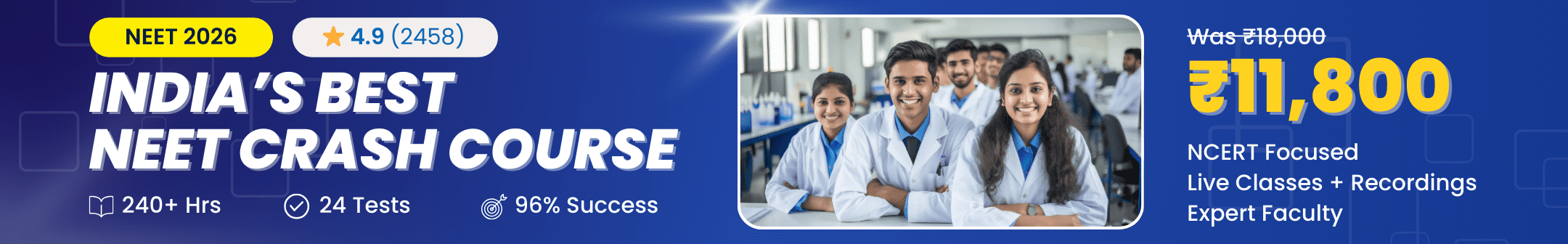 NEET Crash Course 2025-26: Best Institutes, Effectiveness & Complete Preparation Strategy