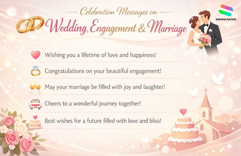 Celebration Messages on Wedding, Engagement & Marriage
