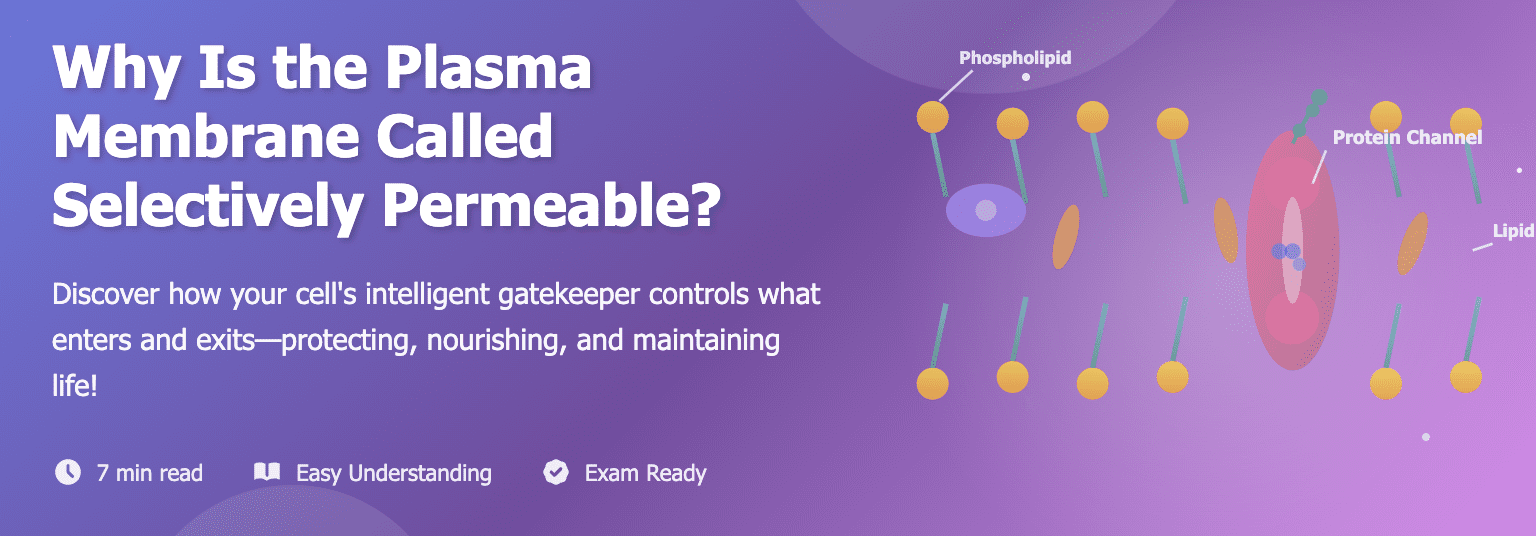 Why Is the Plasma Membrane Called a Selectively Permeable Membrane?