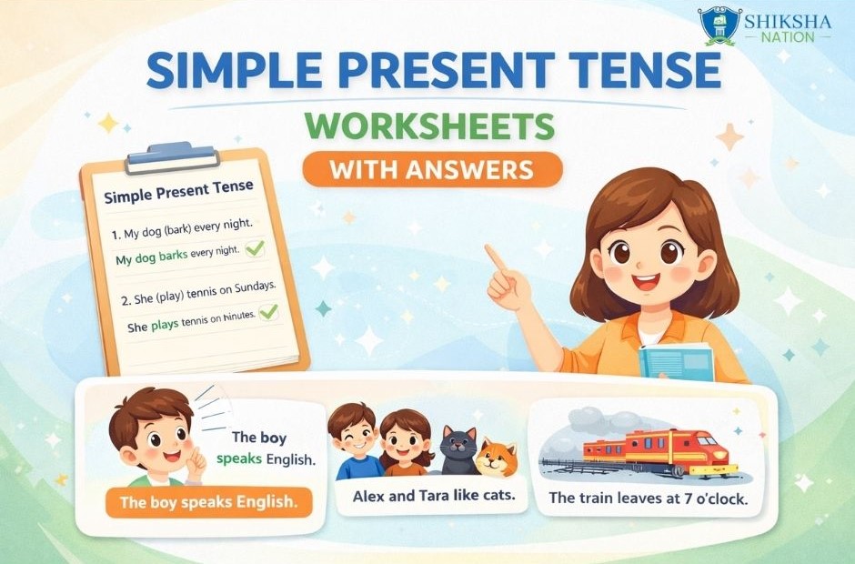 Simple Present Tense Worksheets with Answers