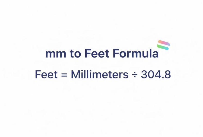 mm to feet