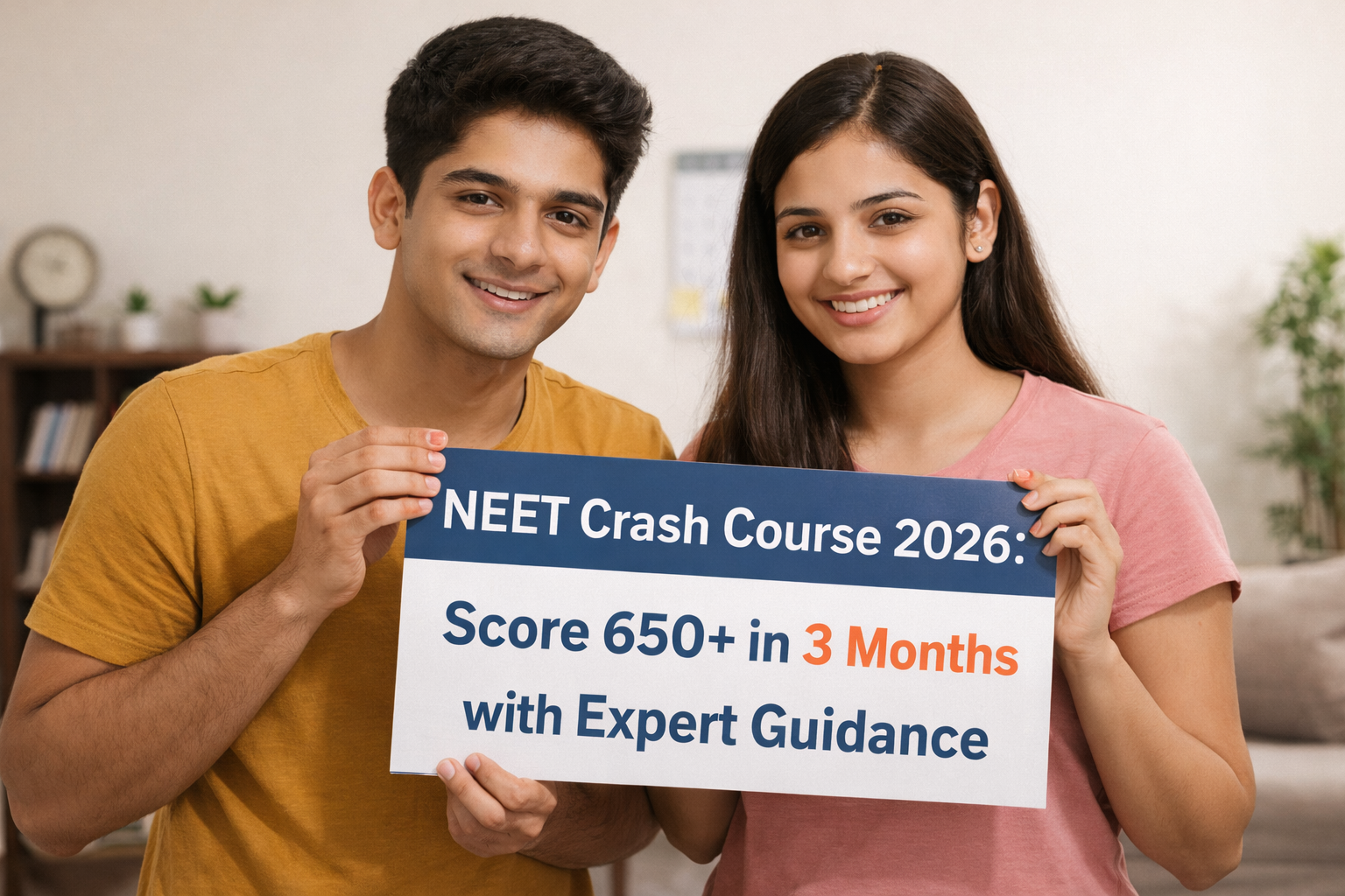 Students discussing NEET crash course 2026 with expert guidance during final 3 months of preparation