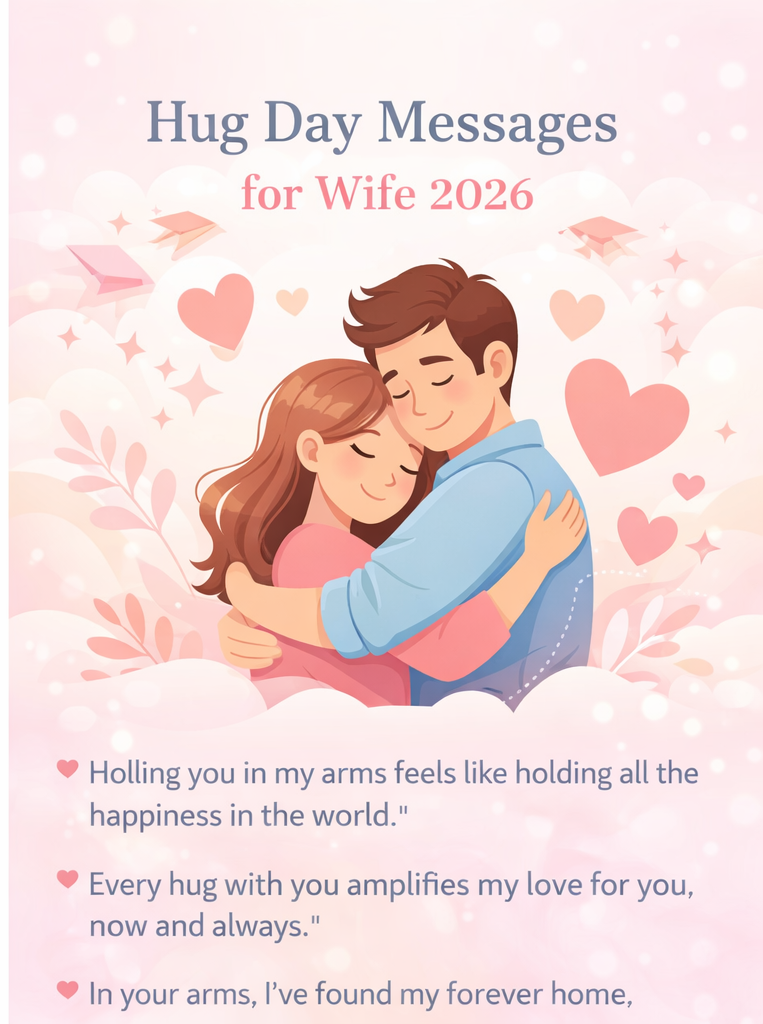 Hug Day Messages for Wife 2026