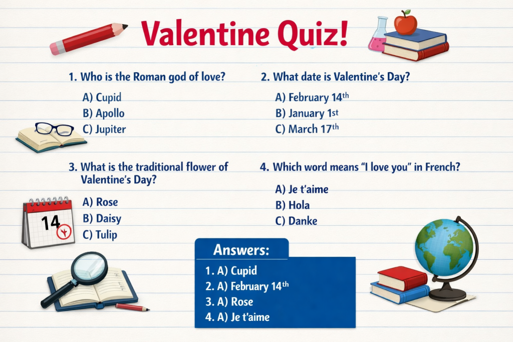 Valentine Quiz Question with Answers