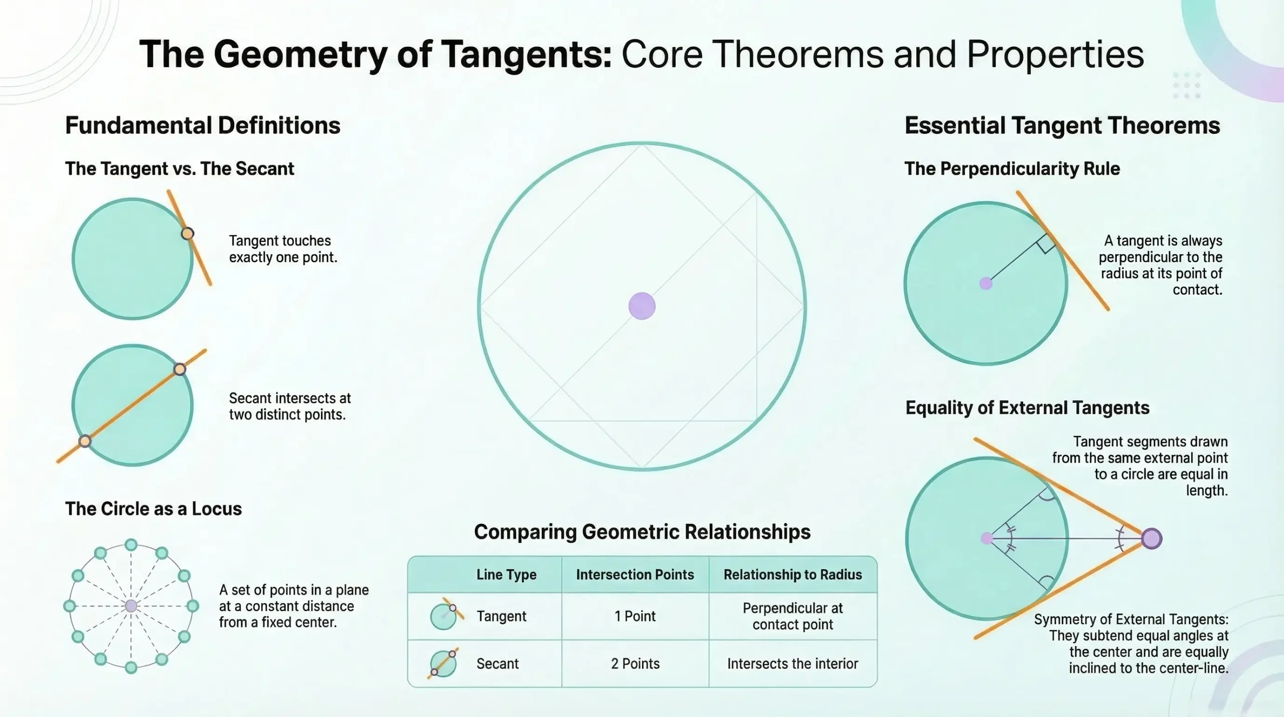 Circles Chapter 10 Class 10 Maths Revision Notes