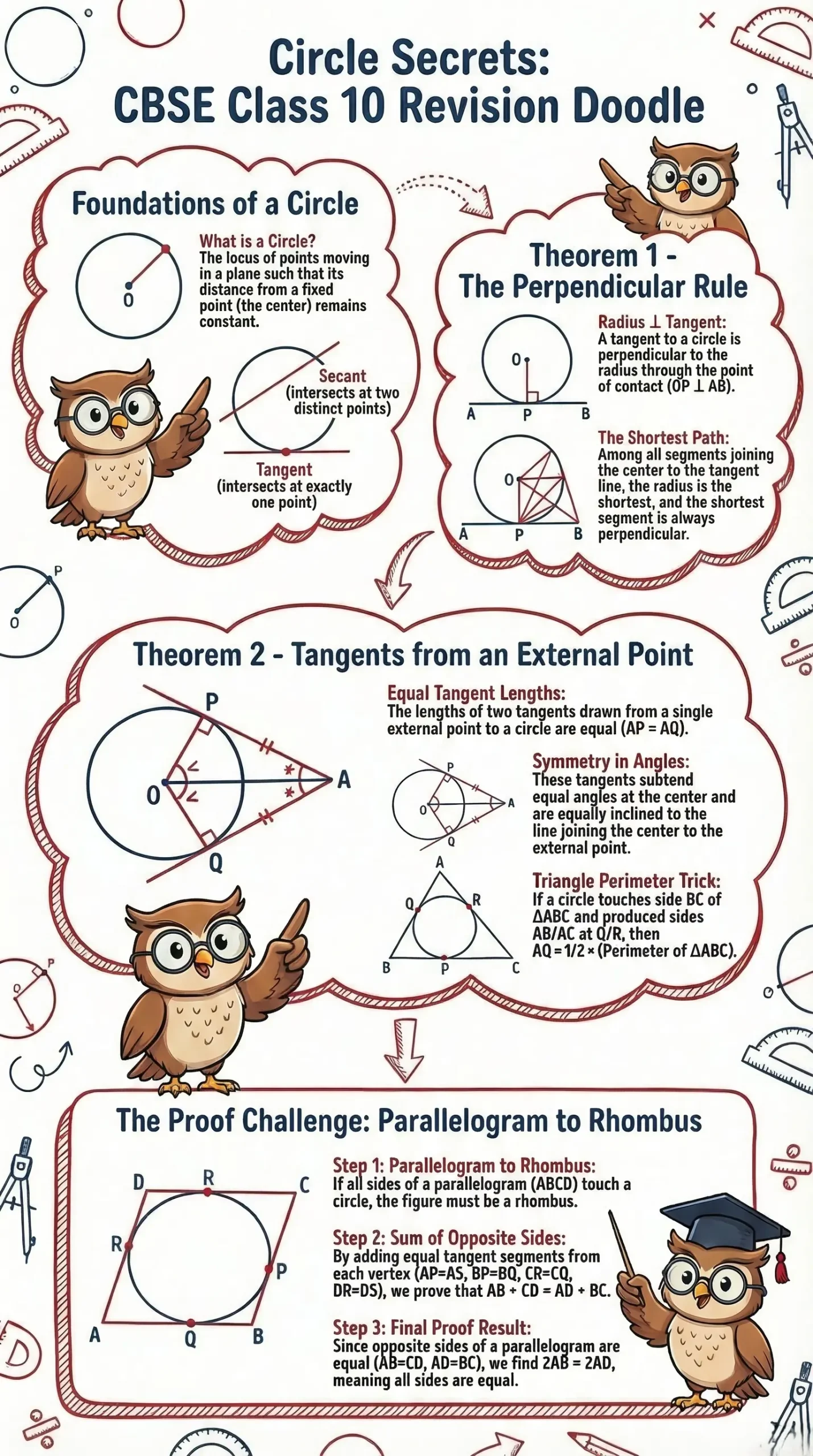 Circles Chapter 10 Maths Class 10 Quick Reference Concept