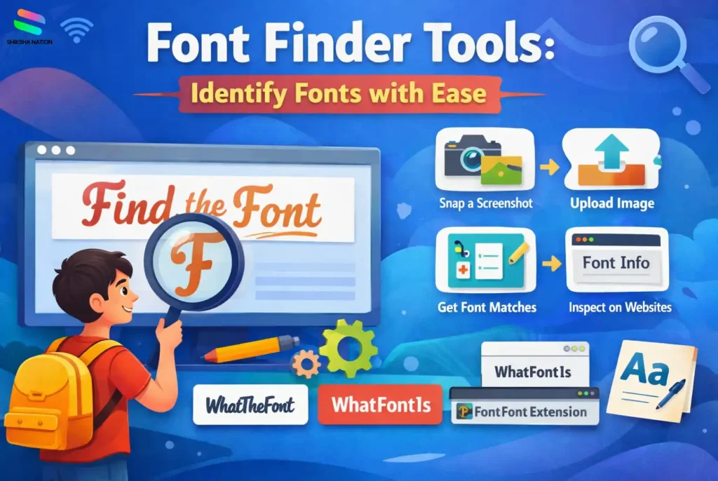 Best font finder tools like WhatTheFont and WhatFontIs used to identify fonts from images and websites