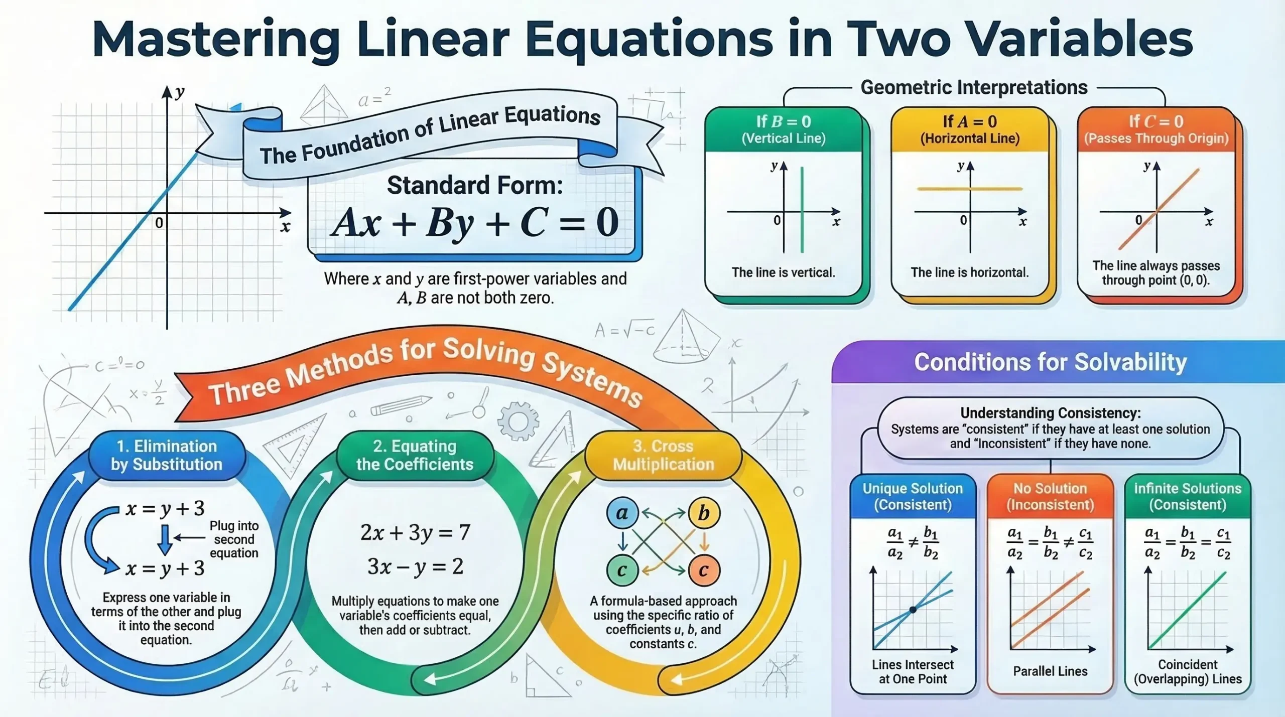 Pair of Linear Equations in Two Variables Chapter 3 Class 10 Maths Revision Notes