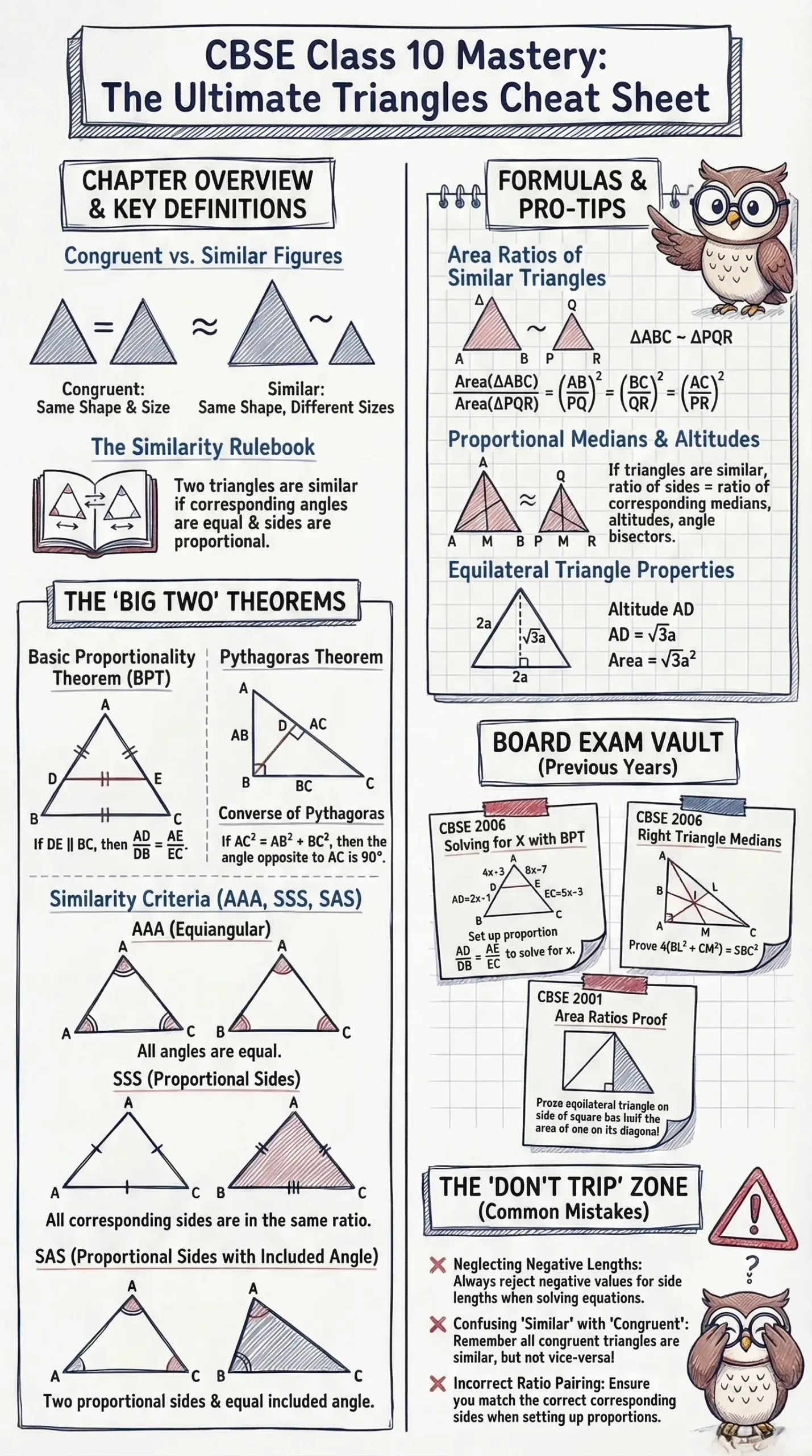 Triangles Class 10 Maths Quick Revision