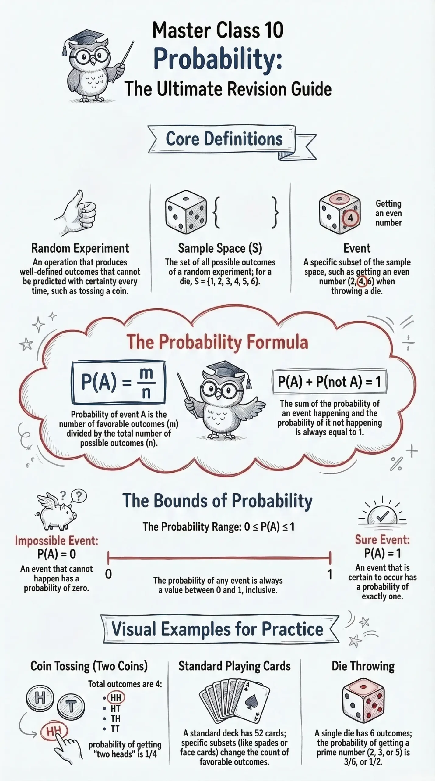Class 10 Maths Chapter 14 Probability Formulas Summary