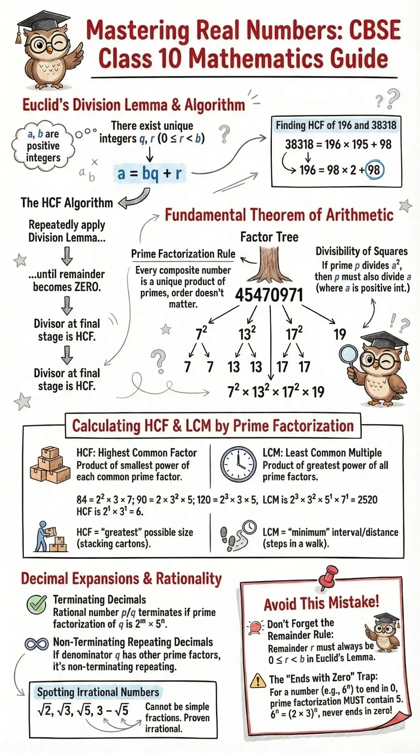Real Number Chapters Formulas