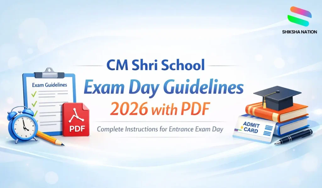 CM Shri School Exam Day Guidelines 2026 