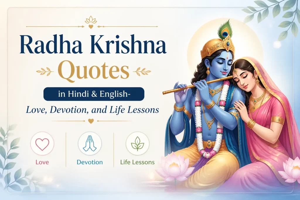 Radha Krishna Quotes in Hindi & English 