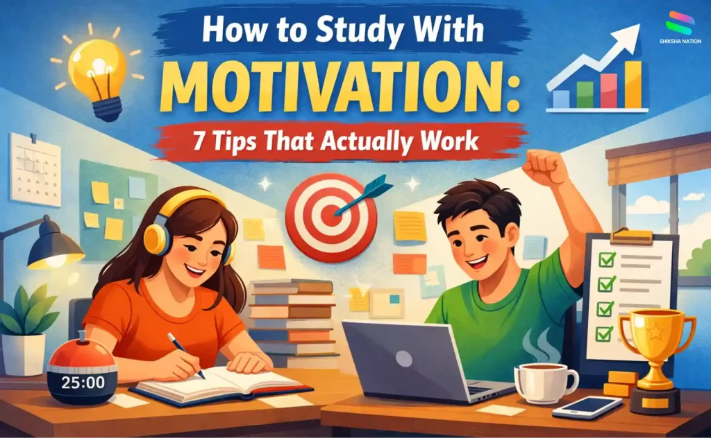 Students studying with motivation using Pomodoro and goal tracking