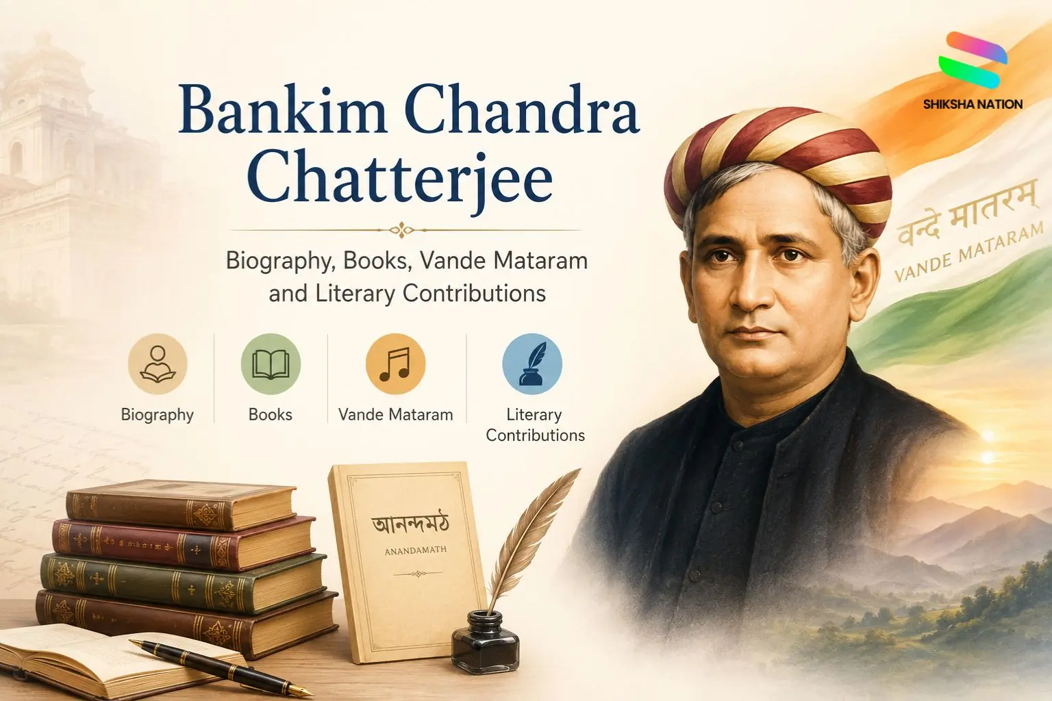Bankim Chandra Chatterjee – Biography, Books, Vande Mataram and Literary Contributions