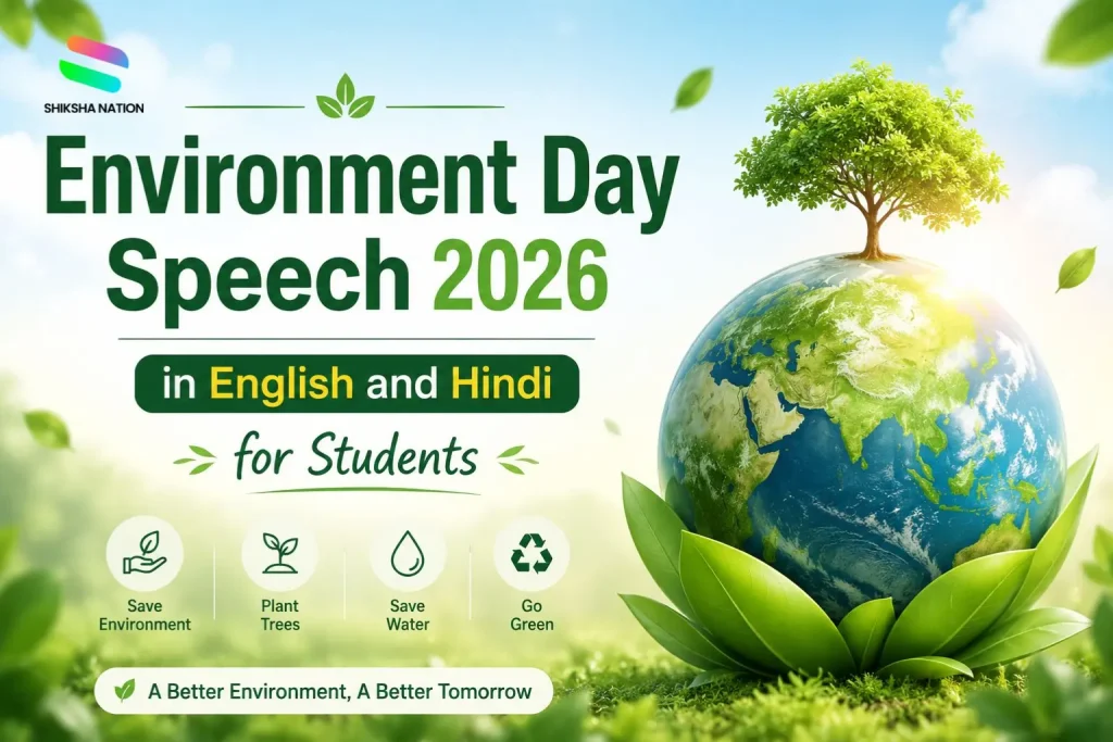 Environment Day Speech 2026 in English and Hindi for Students
