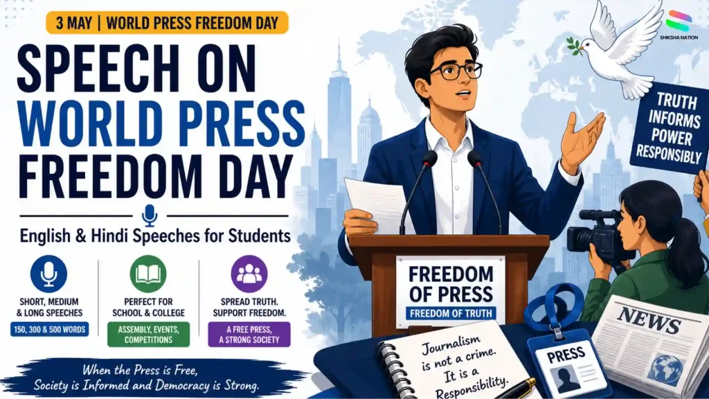 World Press Freedom Day speech banner