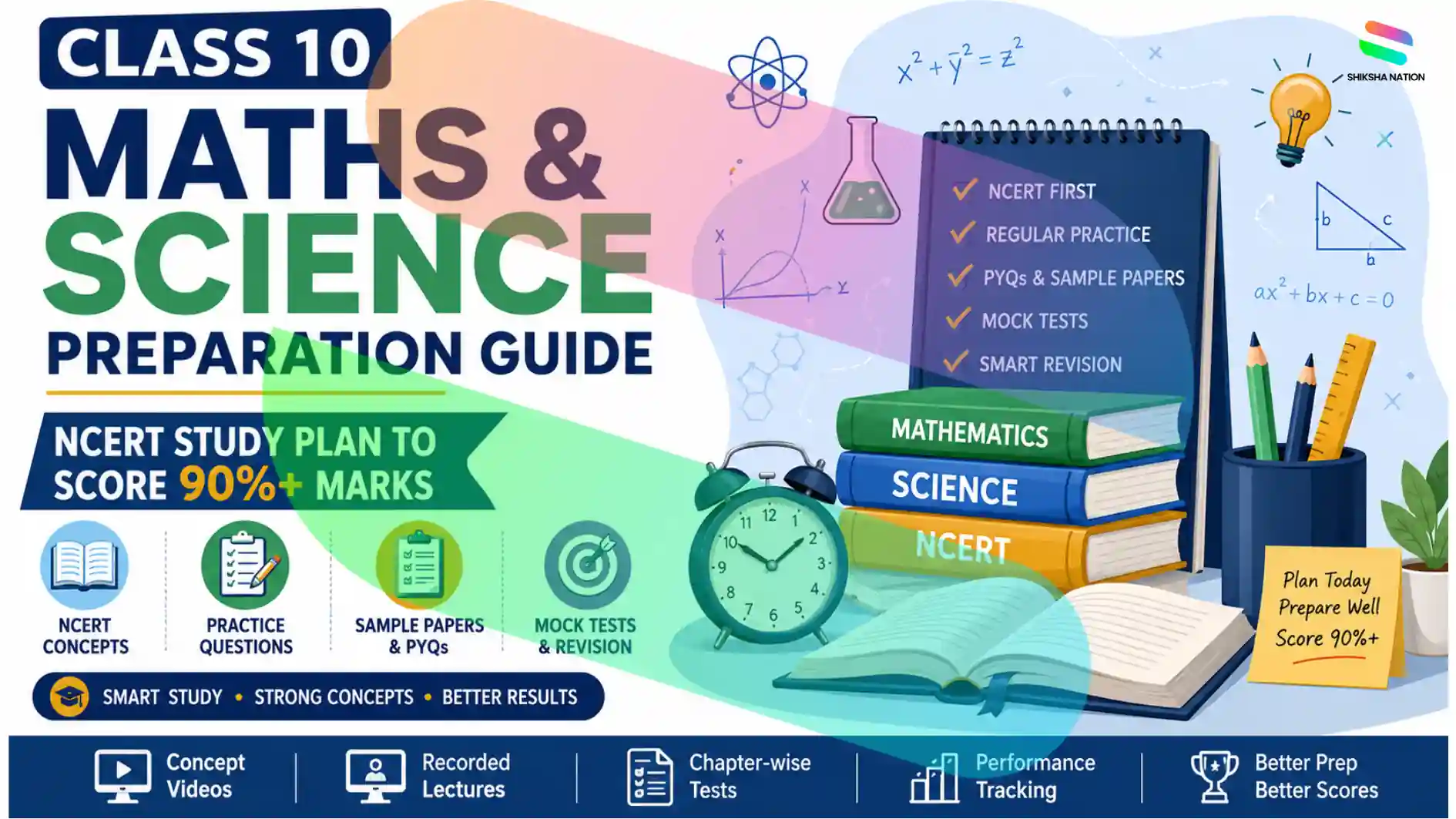 Class 10 Maths & Science Preparation Guide: NCERT Study Plan to Score 90%+ Marks Class 10 Maths & Science Preparation Guide: NCERT Study Plan to Score 90%+ Marks