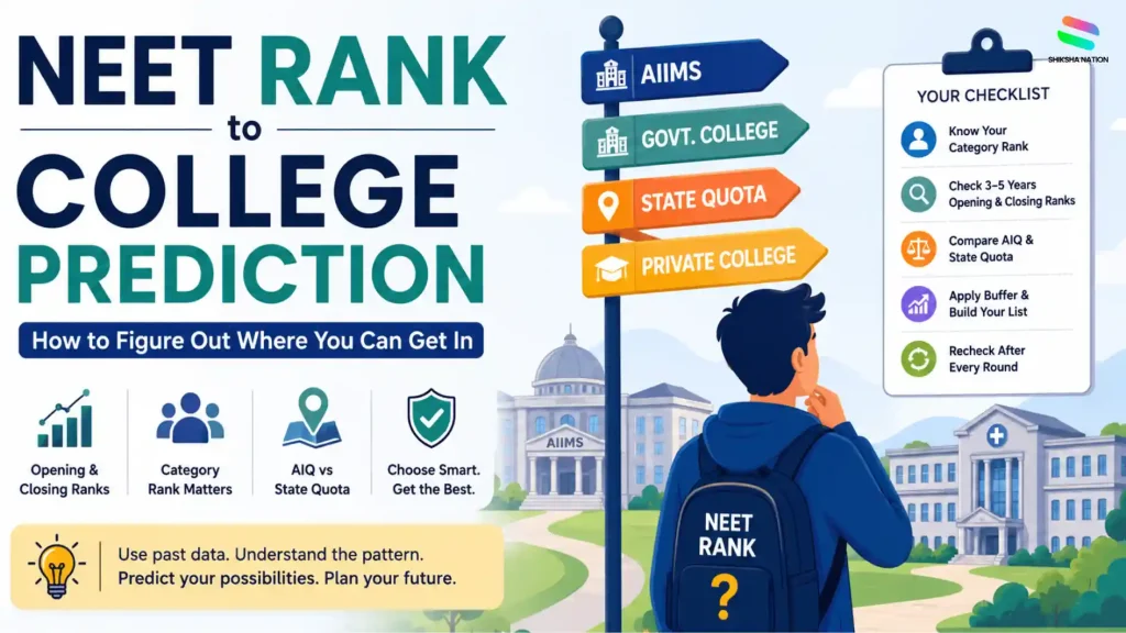NEET Rank to College Prediction guide