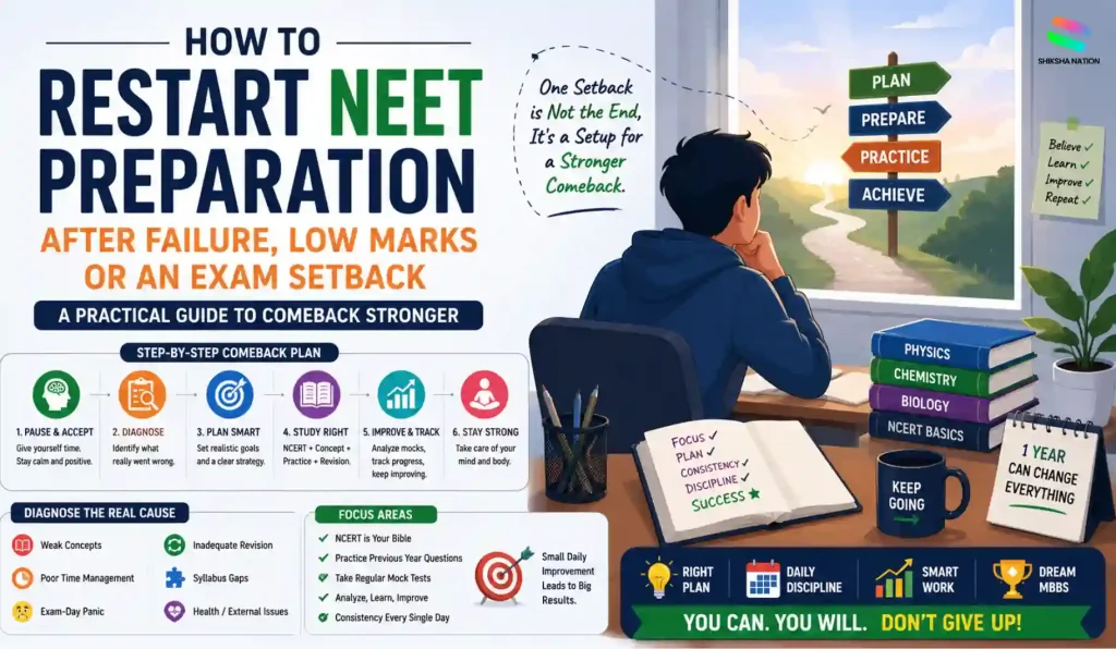 Restart NEET Preparation after failure or low marks