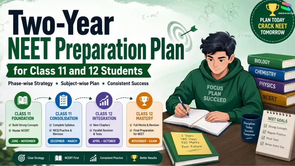 Two-Year NEET Preparation Plan for Class 11 and 12 Students complete Guide